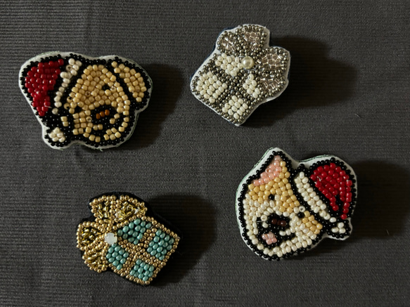 ビーズ刺繍のブローチ☆プレゼント 8枚目の画像