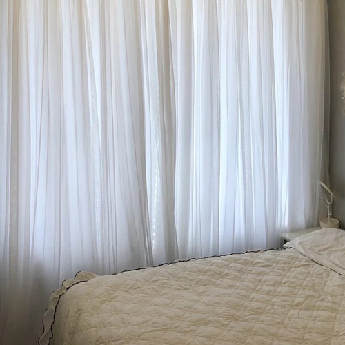 レース付きふわふわ遮光カーテン 一体型カーテン 遮光 カーテン