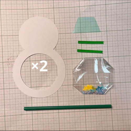 スノードーム製作キットクリスマス雪だるま壁面飾り保育高齢者