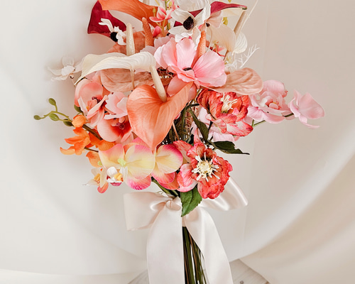 ブライダル ブーケ ブートニア ウエディング ウェディングブーケ（ブートニア付き）B-149 ブーケ himejyon