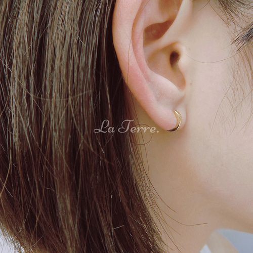 定番 地金silver925の超ミニフープピアス ピアス（フープ） La