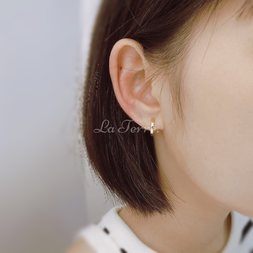 定番 地金silver925の超ミニフープピアス ピアス（フープ） La