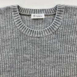 エアリースパン(メリノウール100％）ふわっと！片畦ニットベスト　【グレー杢】 11枚目の画像