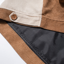 秋冬新品 ラペルジャケット メンズ コントラスト レトロ アウトドアアウターコート カラーブロックのポケット 6枚目の画像