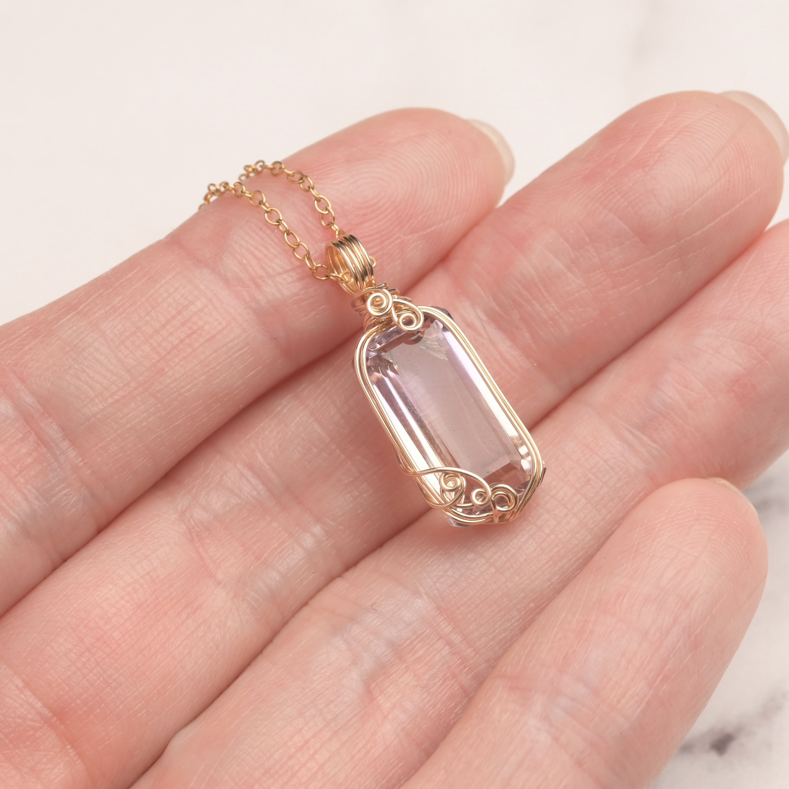 アメトリン✴ワイヤーラップペンダントトップ アメトリンのペンダントトップ✨ワイヤーアクセサリー✨天然石