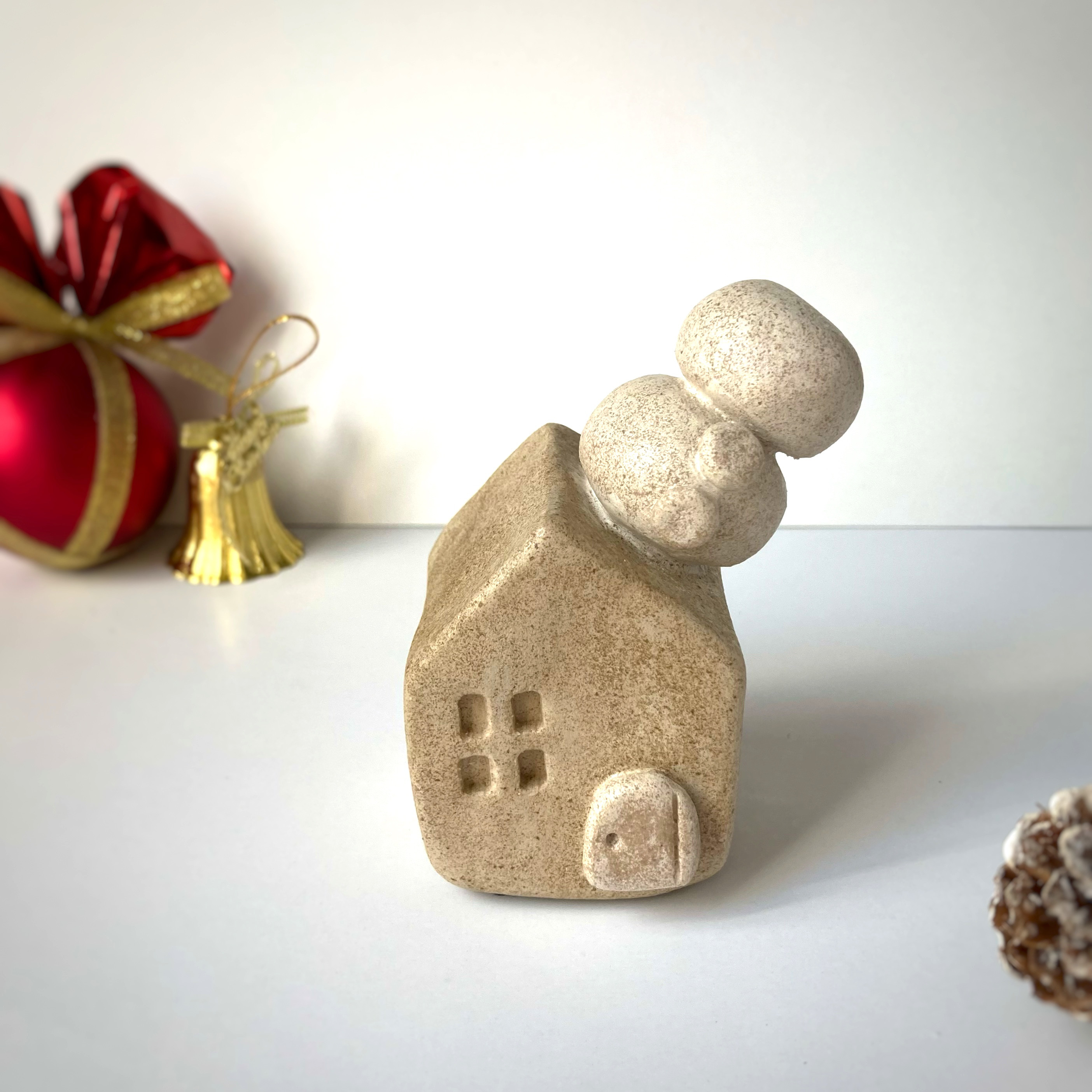自宅玄関等のオブジェに☆雪だるま 置き物 在庫処分セール40%off 置物 雪だるまインテリア 雑貨 おしゃれ