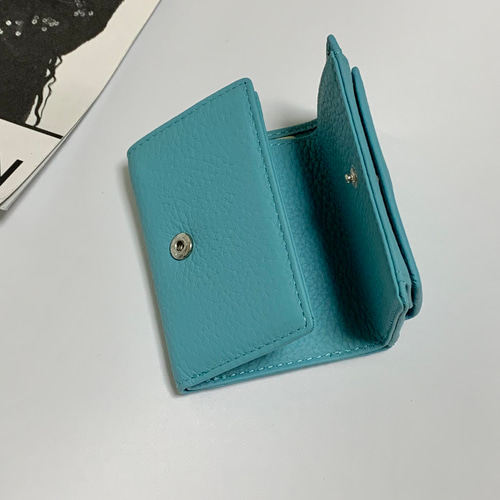 エムピウ ブルーレザー三つ折り財布 エムピウ ブルーレザー三つ折り