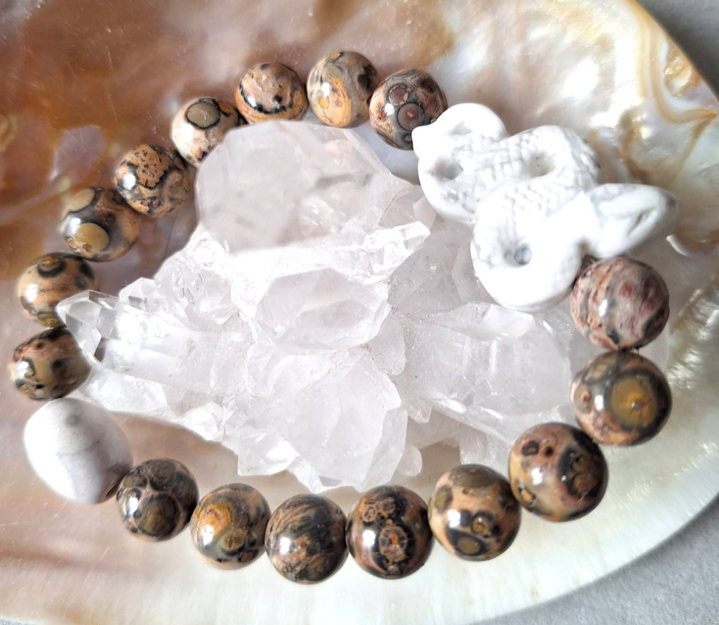 霊帝天珠さんと蛇さんのブレスレット