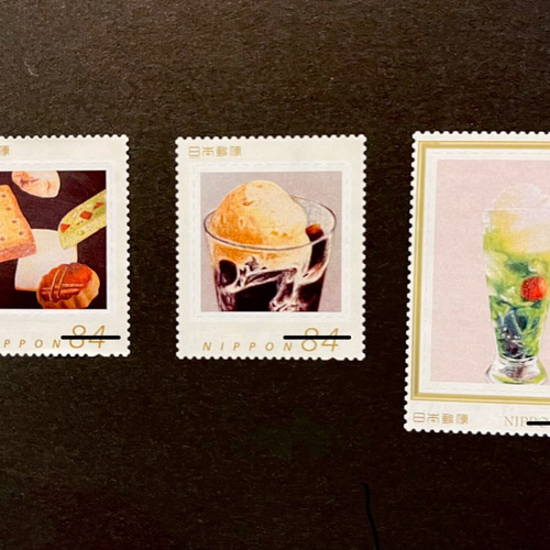 こまめやオリジナル切手】コーヒーゼリーの84円切手 その他雑貨 あずき