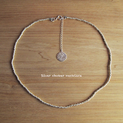 Silver choker necklace 2枚目の画像
