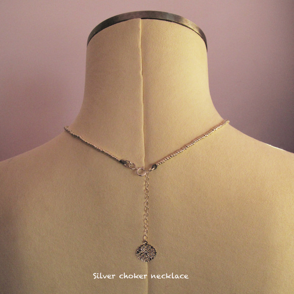 Silver choker necklace 4枚目の画像