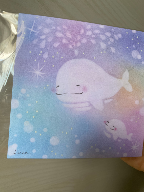 パステルアート 「なかよしくじら 宇宙の旅」 絵画 Luca 通販 16697274