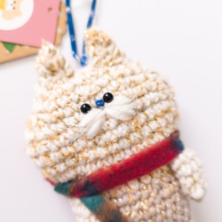 聖誕裝飾品貓 amigurumi off whitey 第3張的照片