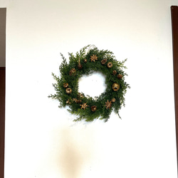 聖夜のクリスマスリース(アーティフィシャル 26cm) 5枚目の画像
