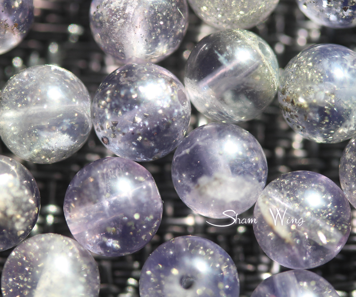 一点限り】希少！パイライトインブルーフローライトブレス約9.7