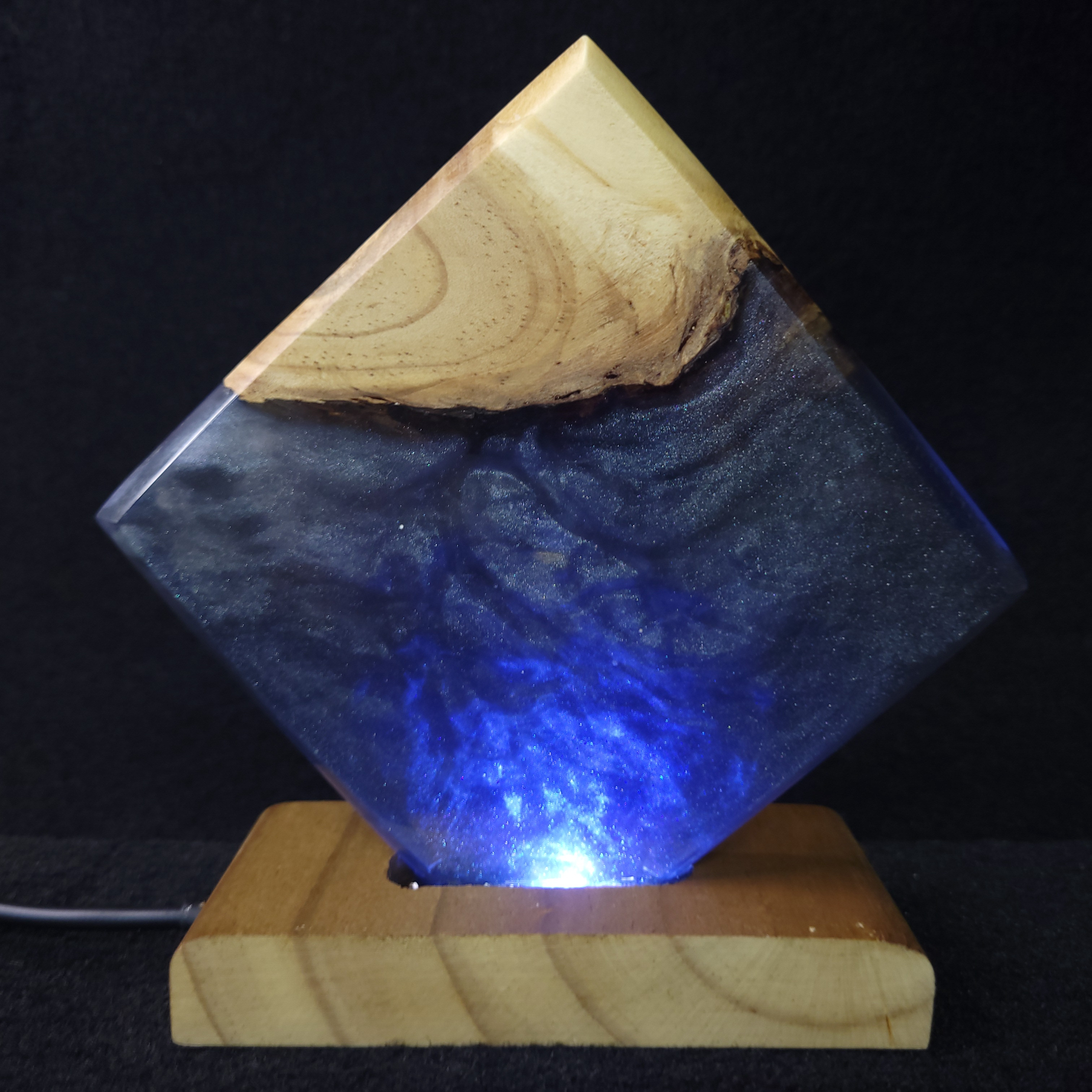 ウッドレジンナイトランプ №12