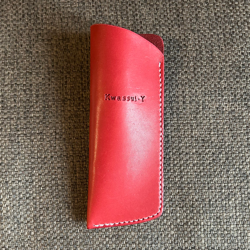 刻印・ステッチ変更可 老眼鏡ケース メガネケース おしゃれでスリム