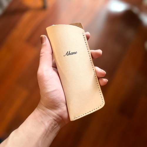 刻印・ステッチ変更可 老眼鏡ケース メガネケース おしゃれでスリム