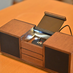ミニチュア　ステレオ　小型スマホ用スピーカー　アンプ内蔵　USB給電　Bluetooth接続 5枚目の画像