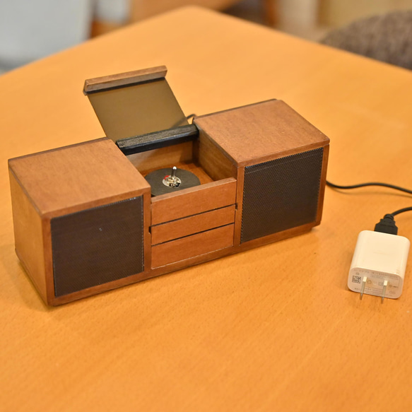 ミニチュア　ステレオ　小型スマホ用スピーカー　アンプ内蔵　USB給電　Bluetooth接続 6枚目の画像
