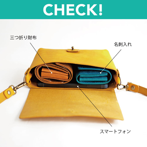 ショルダーバッグ ミニ【グリーン】 革 メンズ レディース