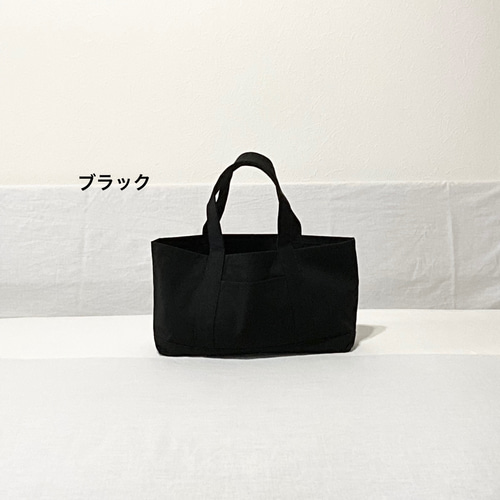 8号帆布トートバッグ(横長)キナリ×ブラック　たみと L】8号帆布トートバッグ・キナリ - tomoka'GALLERY | minne byGMO