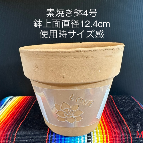 No.243送料込 ステンシルシート リメイク鉢 ダイソー中 3号鉢 素焼き鉢