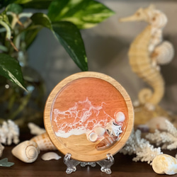 小物置き/トレイ/シルバー/海/レジン/海レジン/レジンアート