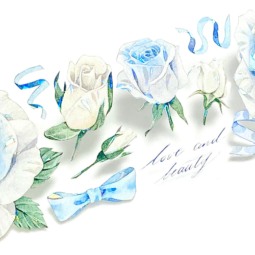 s-268○海外マスキングテープ 切り売り ／ 海外マステ 花 花束 薔薇