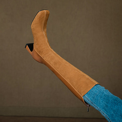 ロングブーツ ロング ブーツ レディース 履き口 ブーツ おすすめ 筒 筒周り 歩きやすい ローヒール 冬靴 秋靴 靴 8枚目の画像