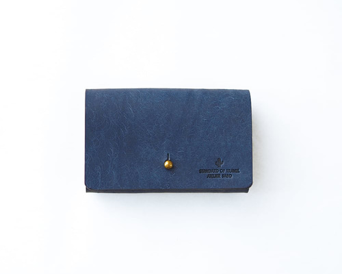 名刺入れ 兼用 カードケース 【ブルー】 革 メンズ レディース レザー