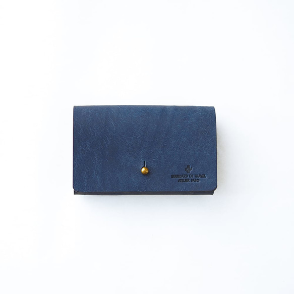 名刺入れ 兼用 カードケース 【ブルー】 革 メンズ レディース レザー
