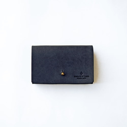 名刺入れ 兼用 カードケース 【ネイビー】 革 メンズ レディース