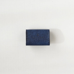 可容納 999 日圓以上的小零錢包 [藍色] 品牌男士女士時尚緊湊型皮革 第6張的照片
