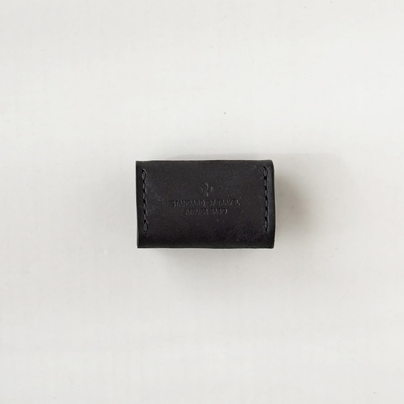 可容納 999 日圓以上的小零錢包 [黑色] 品牌男士女士時尚緊湊型皮革 第6張的照片