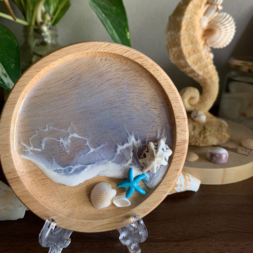 1203】オーシャンアート ティッシュケース インテリア雑貨 レジン