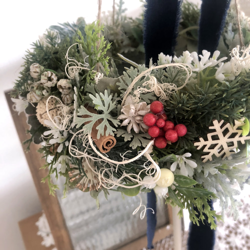 クリスマスミニフライングリース/アーティフィシャルフラワーギフト