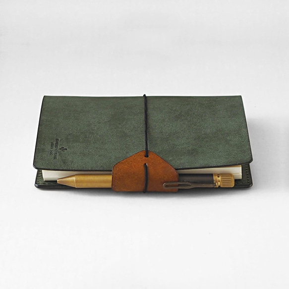 筆記本套[A6尺寸][棕x黃]品牌商務筆筒時尚 第8張的照片