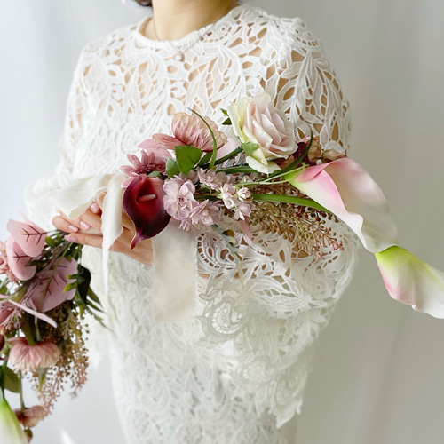 バレリーナブーケ&ブートニアセットピオニー