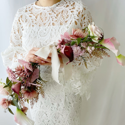 受注制作】再販 ♡秋にぴったり♡大人ピンクバレリーナブーケ 和装