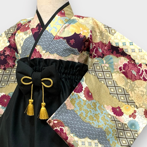 希少【和柄 四季】ベビー袴 ハンドメイド お食い初め お宮参り