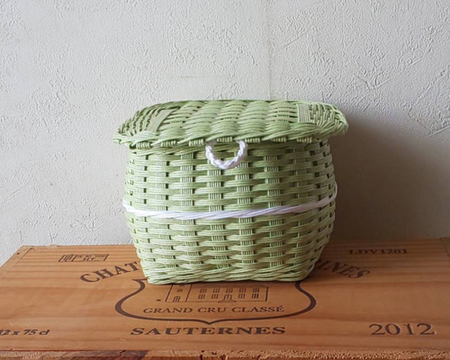 昭和レトロかご　折りたたみ式　ヴィンテージかご 昭和レトロ】折編笠 編みかご 津軽 ヴィンテージ 希少の通販 by