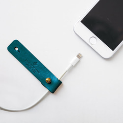 不要遺失您的智慧型手機充電線支架 [7 種顏色] 品牌智慧型手機皮革 義大利皮革 第8張的照片