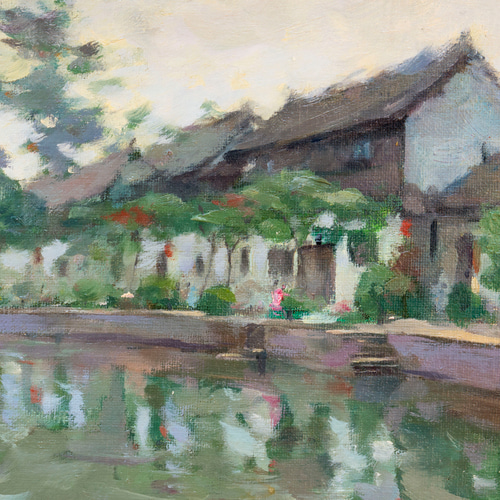 油彩画(初夏) F4 333x242 真作