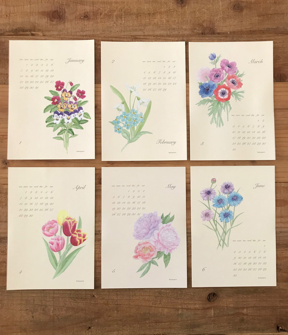 2024  Botanical Calendar フラワーブーケ 3枚目の画像