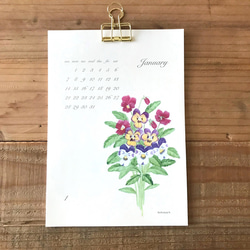 2024  Botanical Calendar フラワーブーケ 2枚目の画像