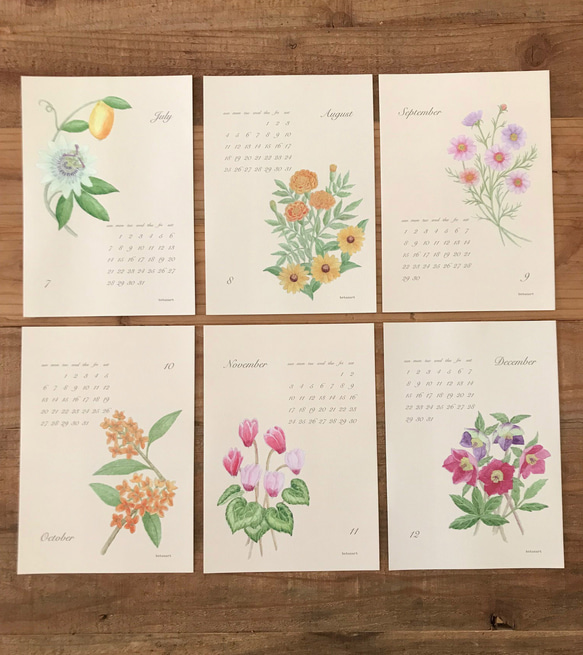 2024  Botanical Calendar フラワーブーケ 4枚目の画像