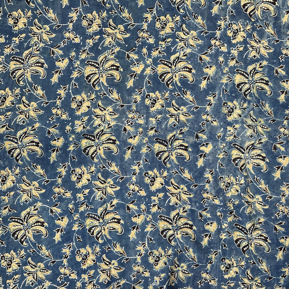 50cm単位　インド天然染めブロックプリント　アジュラクプリント　木版更紗　コットン　AJ110 8枚目の画像