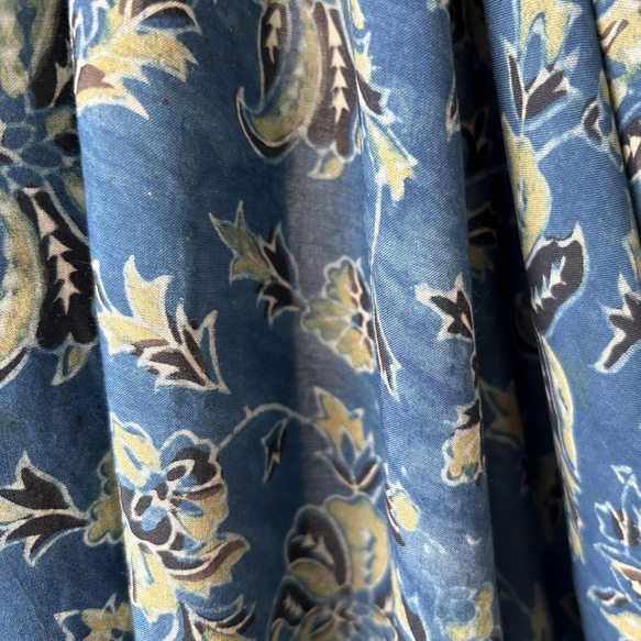 50cm単位　インド天然染めブロックプリント　アジュラクプリント　木版更紗　コットン　AJ110 4枚目の画像