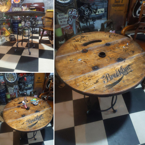 インダストリアル ガレージテーブル 高さ調整式 H-Type #店舗 インダストリアル ガレージテーブル 高さ調整式 H-Type #店舗